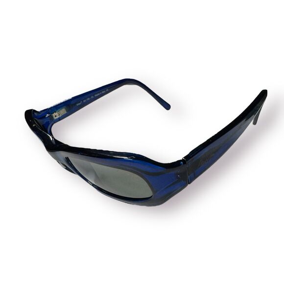 Maui Jim Nani MJ 190-03 Sunglasses Translucent Blue Polarized‎ Retro w/ Case - Picture 1 of 10